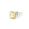 Bague saphir jaune 5,18 cts et diamants