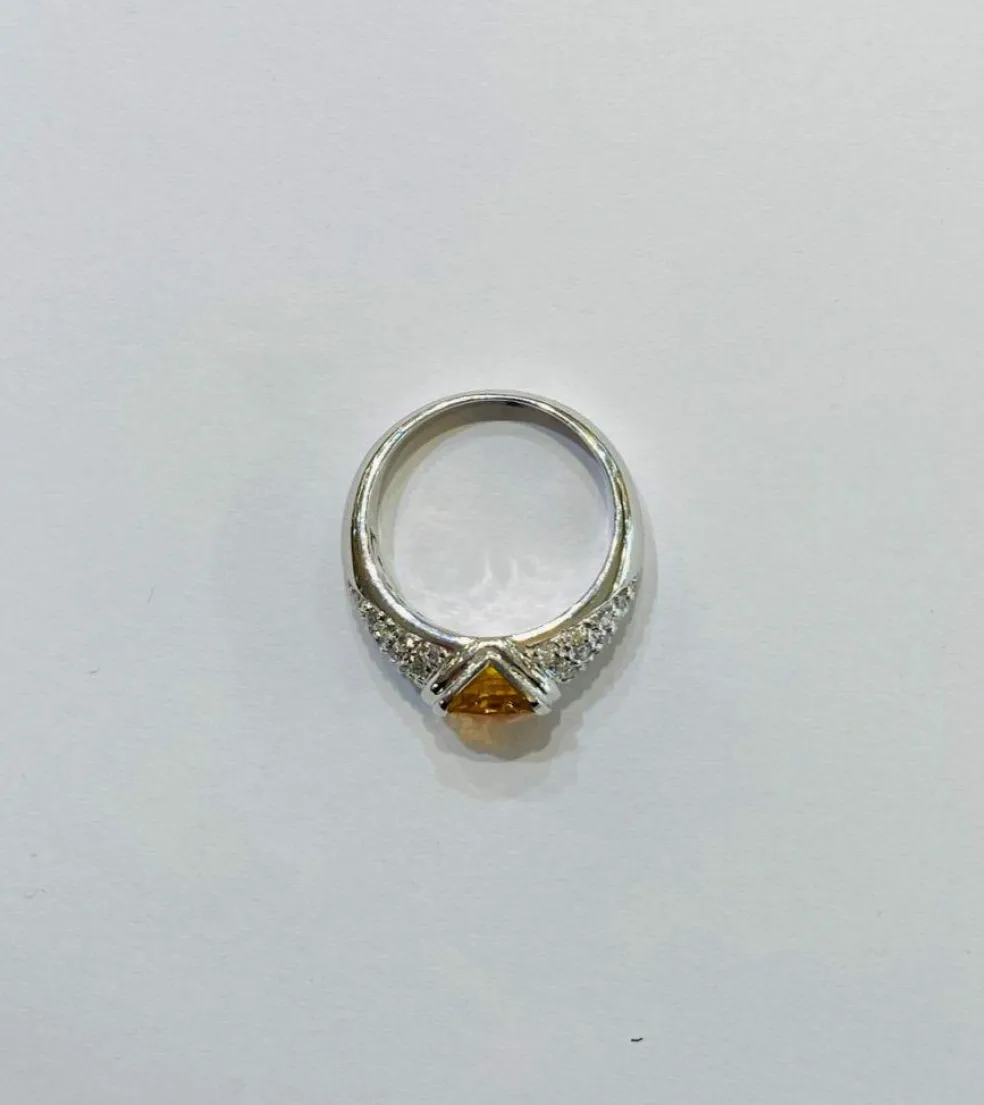 Bague Saphir jaune Ceylan