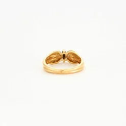 Bague saphir marquise diamants