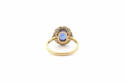 Bague saphir ovale 2,02cts et diamants