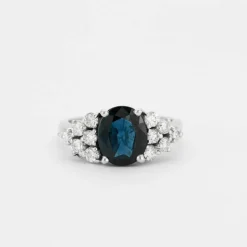 Bague Saphir épaulé Diamants