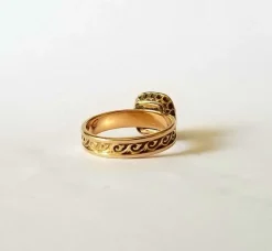 Bague Saphir perles