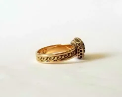 Bague Saphir perles