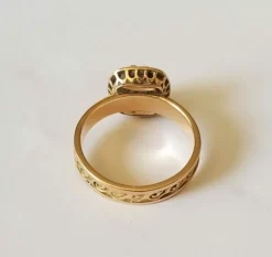 Bague Saphir perles