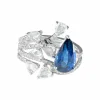 Bague Saphir poire et Diamants