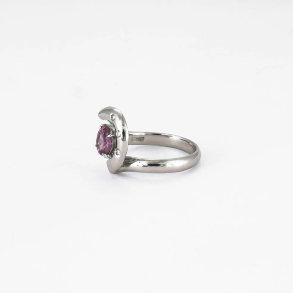 Bague Saphir rose Diamants