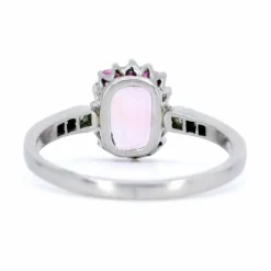 Bague Saphir Rose, Diamant, Platine
