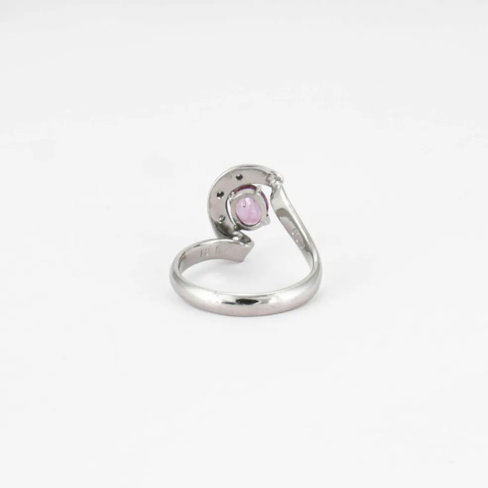 Bague Saphir rose Diamants