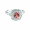 Bague Saphir rose et Diamants