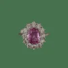 Bague saphir rose et diamant