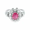Bague Saphir rose et Diamants