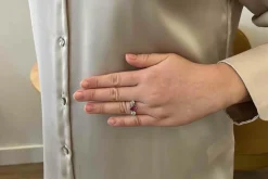 Bague saphir rose et diamants