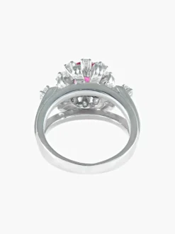 Bague Saphir rose et Diamants