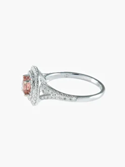 Bague Saphir rose et Diamants