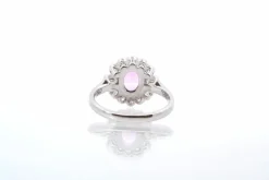 Bague saphir rose et diamants