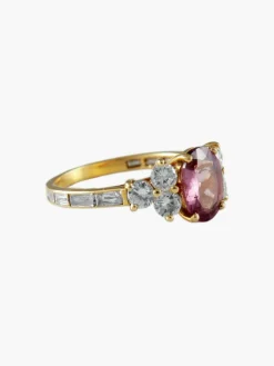 Bague Saphir rose et Diamants