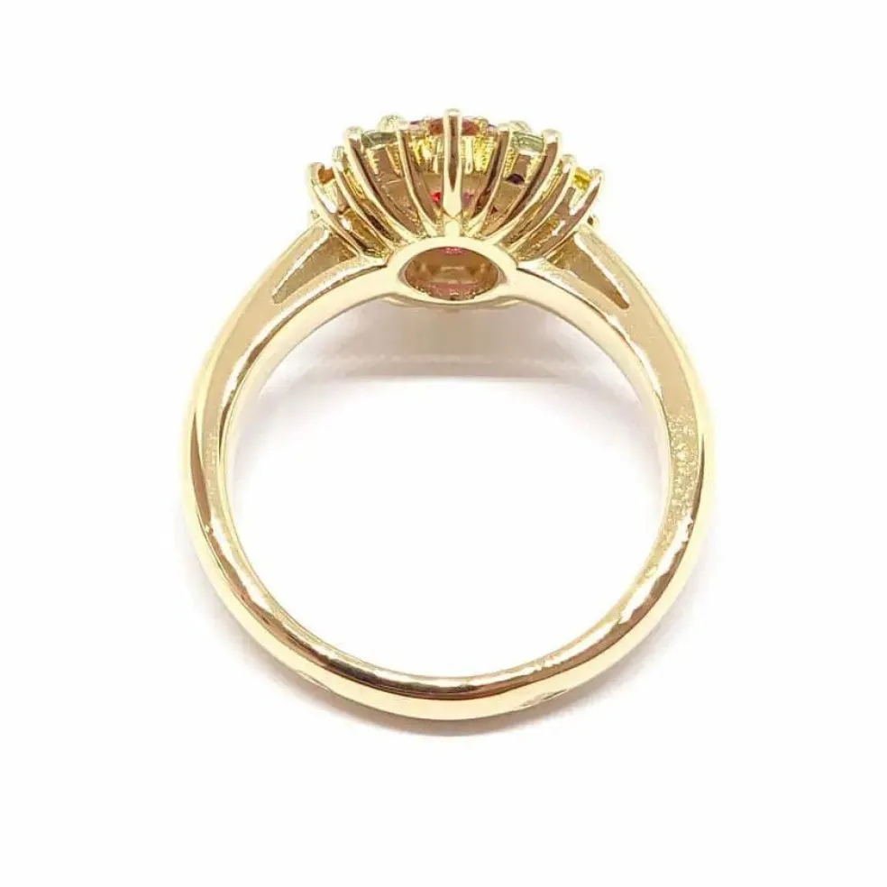Bague saphir rose, saphirs, diamants
