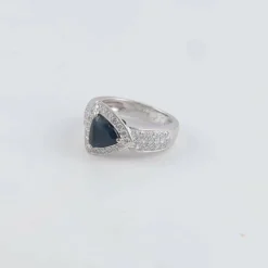 Bague Saphir Trillion Diamants