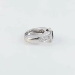Bague Saphir Trillion Diamants