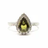 Bague Saphir vert & Diamants