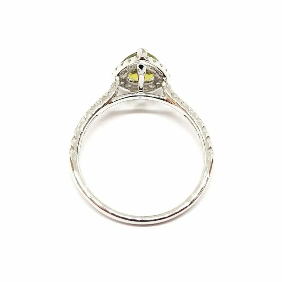 Bague Saphir vert & Diamants