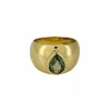 Bague saphir vert taille poire