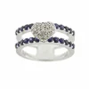 Bague saphirs diamants