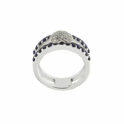 Bague saphirs diamants
