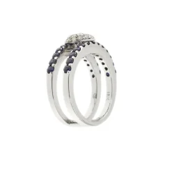Bague saphirs diamants