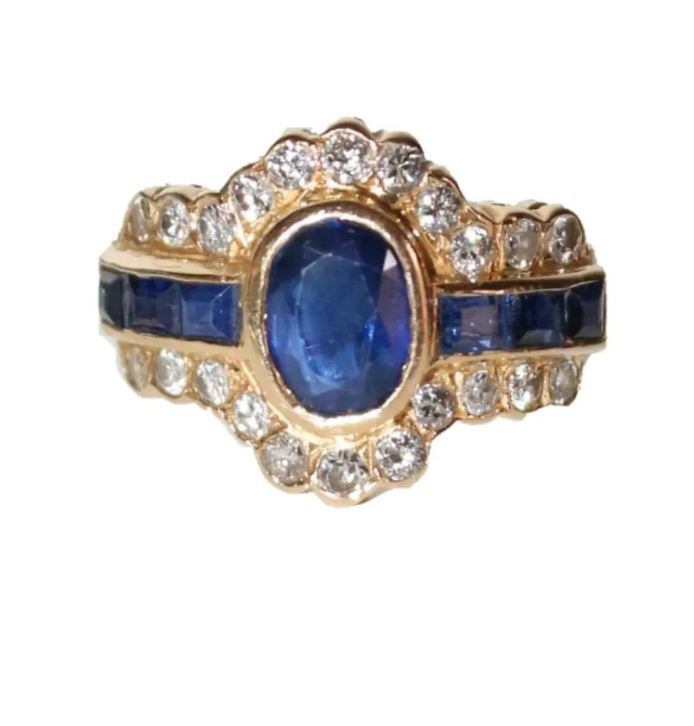 Bague Saphirs Et Diamants