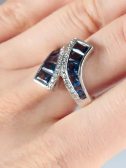 Bague Saphirs et Diamants