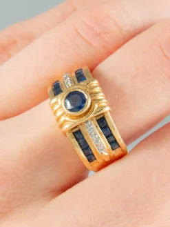 Bague Saphirs et Diamants