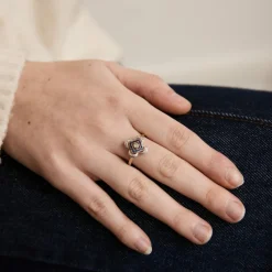 Bague saphirs et diamants