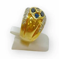 Bague saphirs et diamants