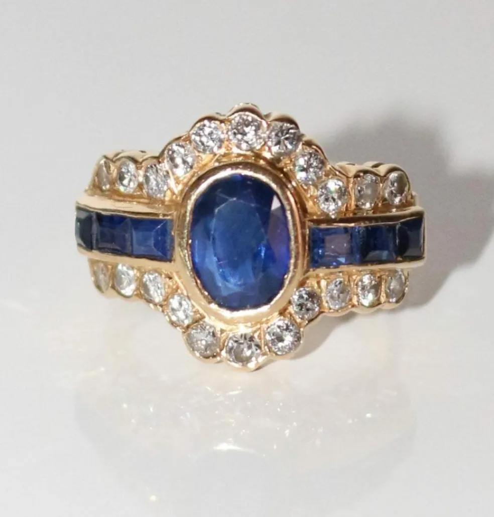 Bague Saphirs Et Diamants