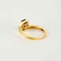 Bague saphirs et diamants brillants or jaune