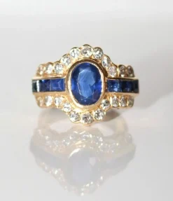Bague Saphirs Et Diamants