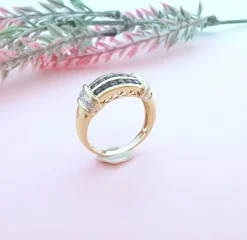 Bague Saphirs et Diamants Or