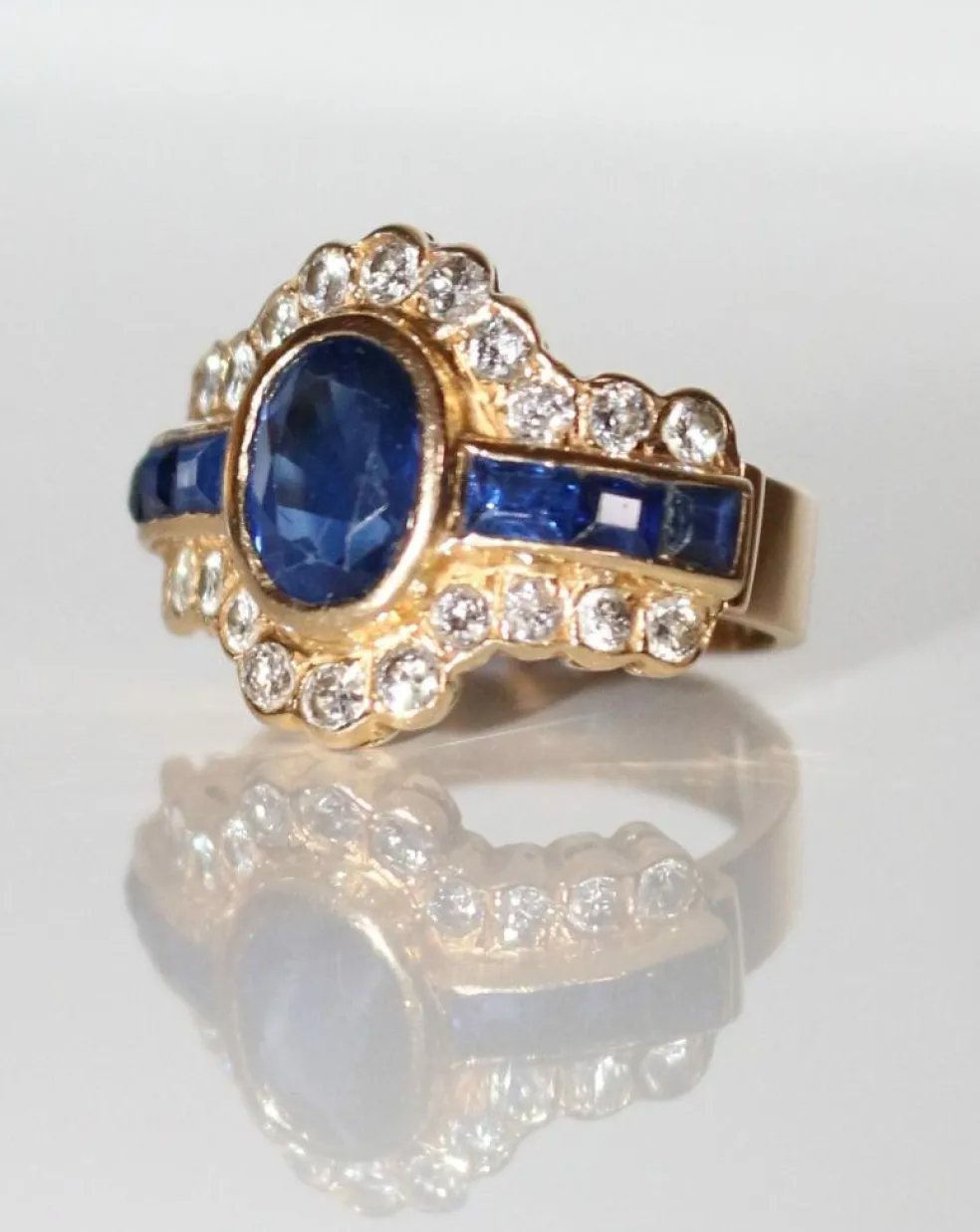 Bague Saphirs Et Diamants