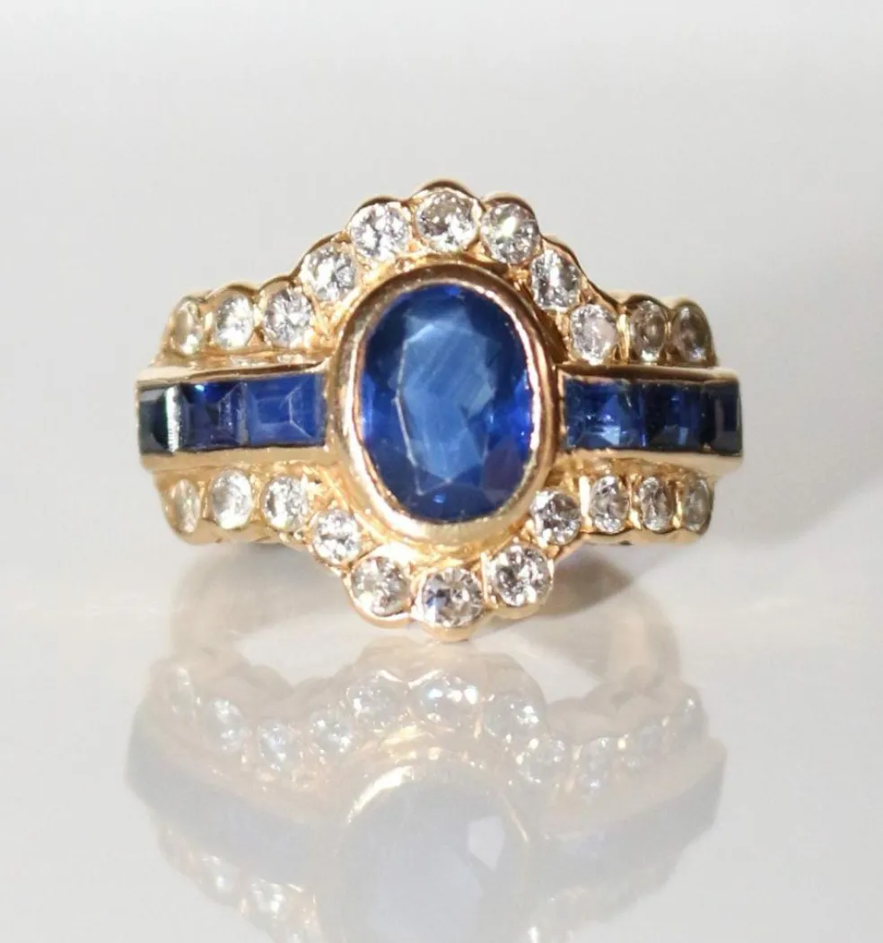Bague Saphirs Et Diamants
