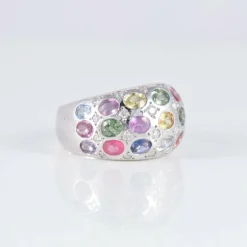 Bague Saphirs Multicolores