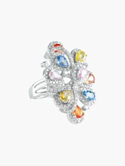 Bague Saphirs multicolores