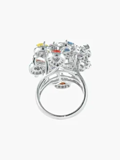 Bague Saphirs multicolores