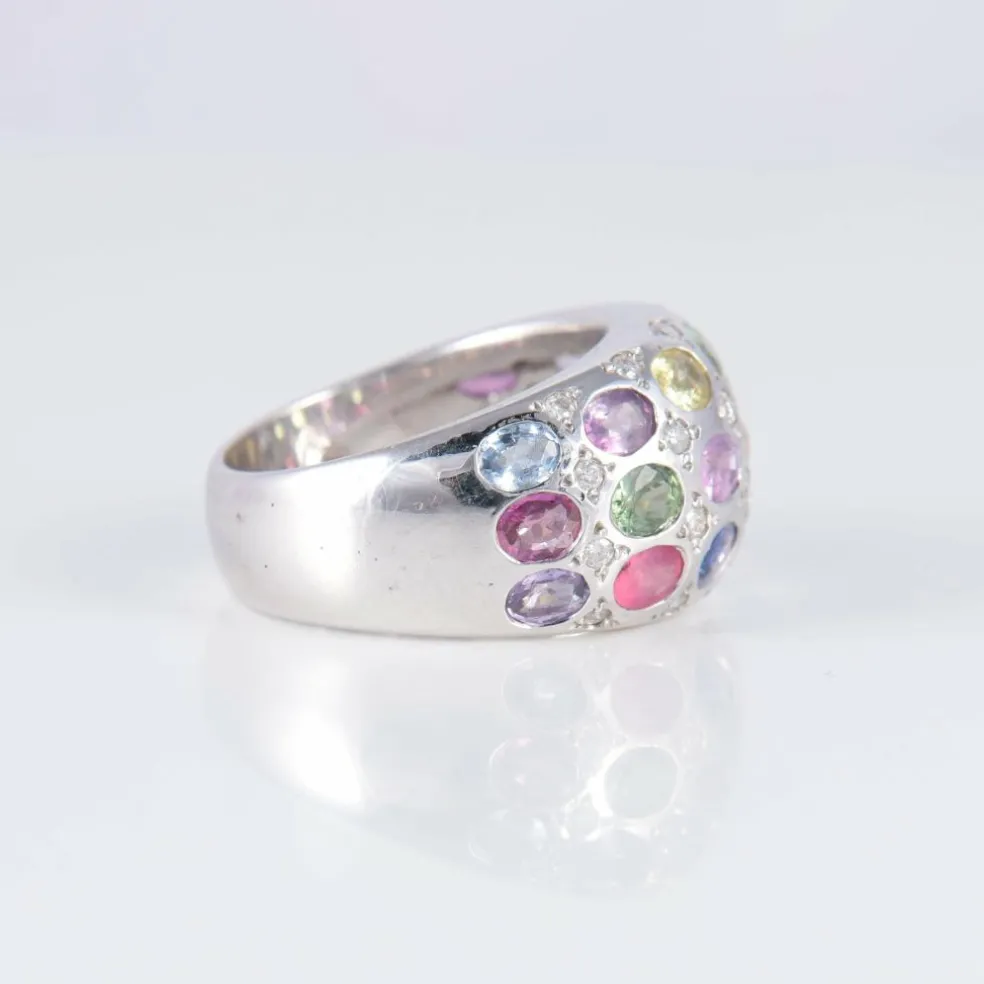 Bague Saphirs Multicolores