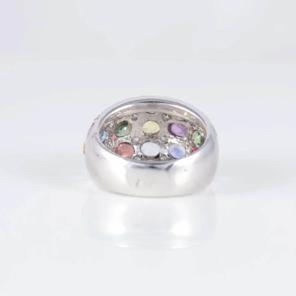 Bague Saphirs Multicolores