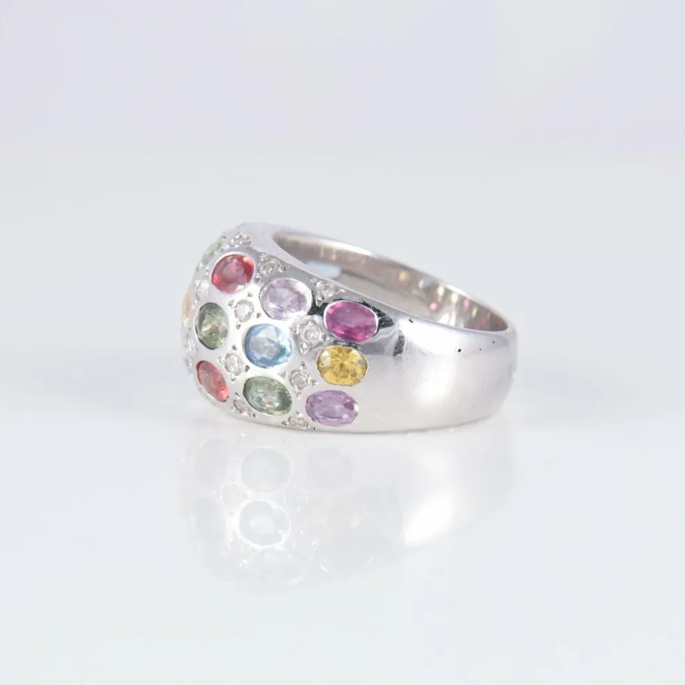 Bague Saphirs Multicolores