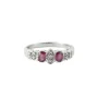 Bague Saphirs roses et éclats de diamants