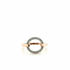Bague Saturne Or Rose et Diamants