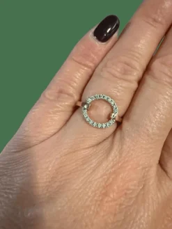 Bague Saturne Or Rose et Diamants