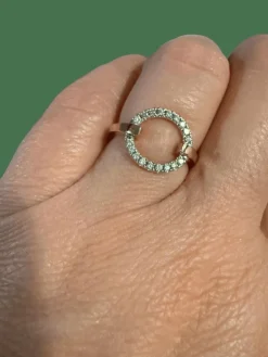 Bague Saturne Or Rose et Diamants